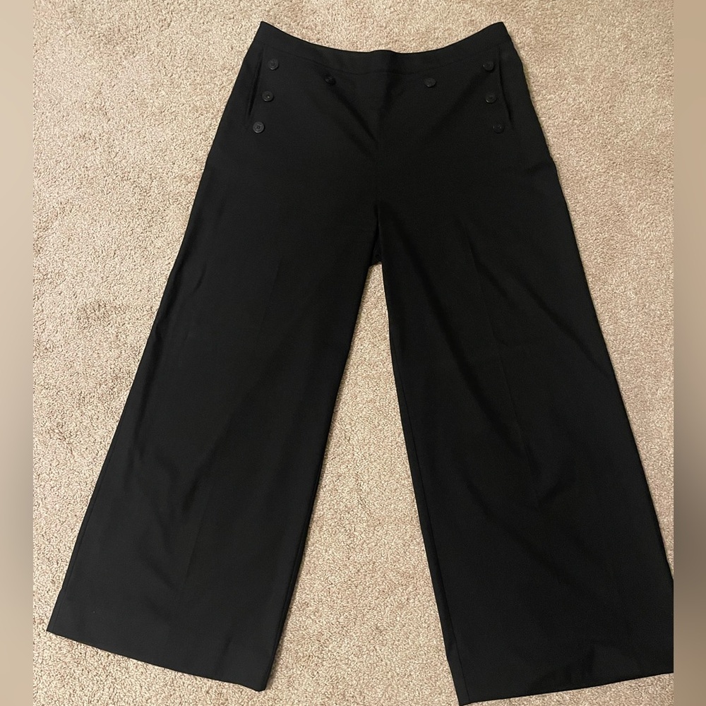 1901 Classic Black Wide Leg Sailor Trousers size 18